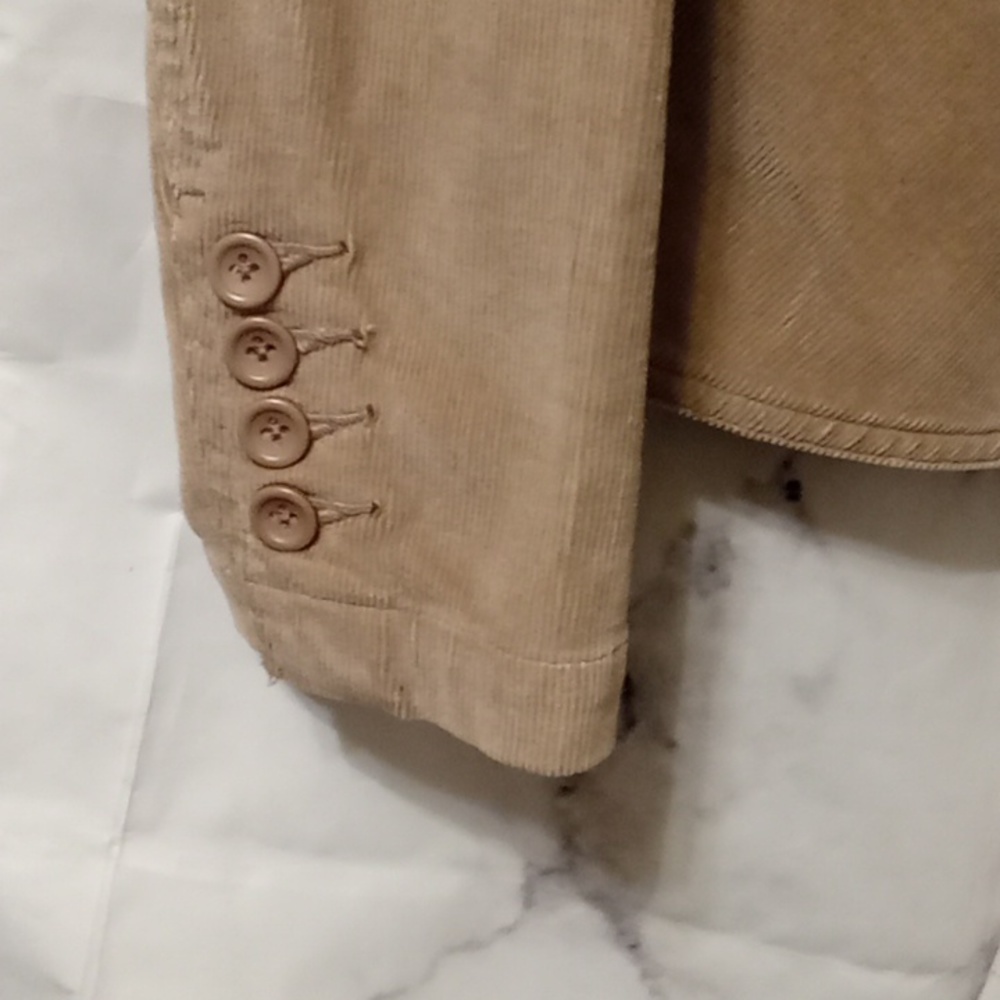 St. John's Bay Tan Suede Button-Front Jacket - Picture 3 of 9
